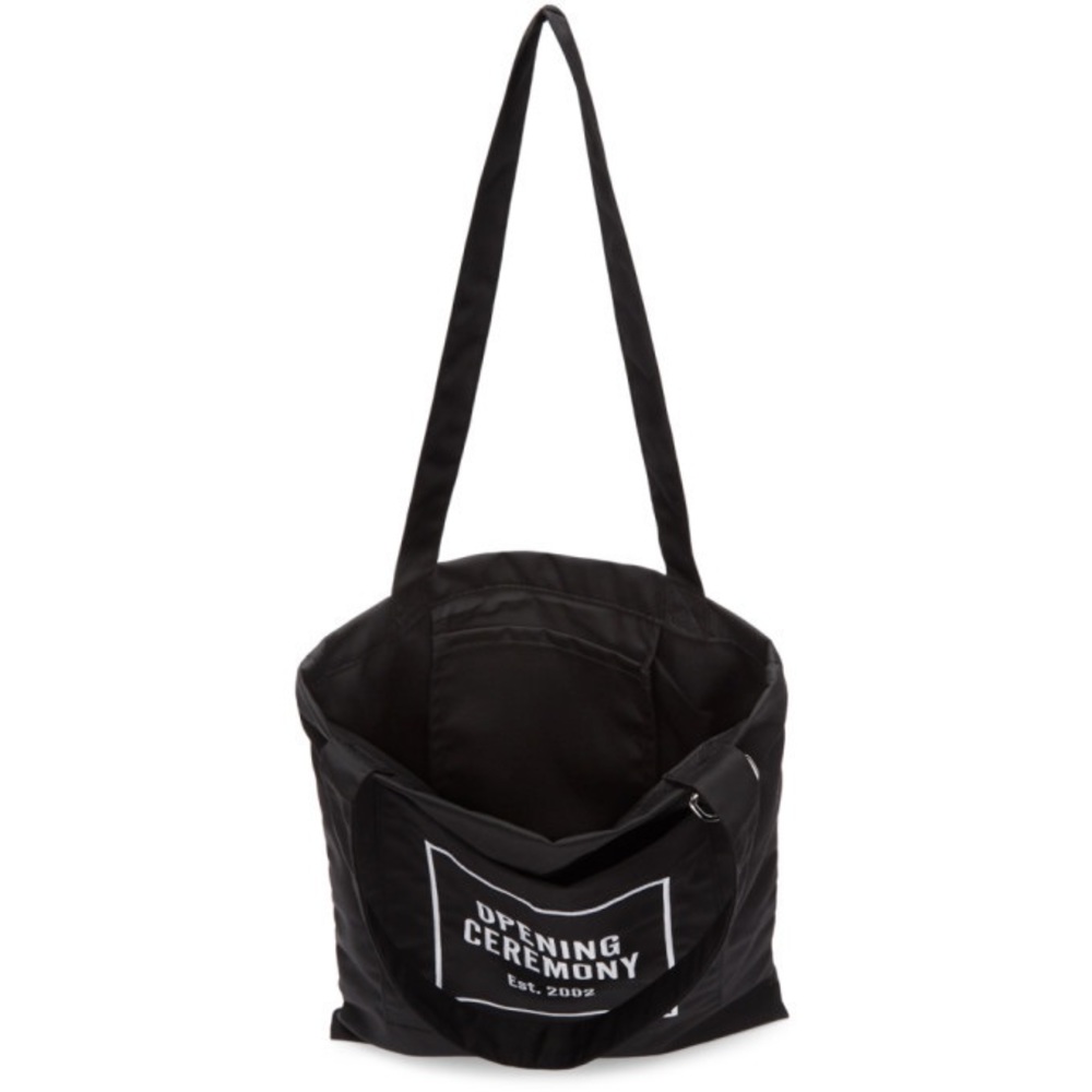 Opening Ceremony Logo Tote Bag Black Brand New With Tag Made In USA 100% Cotton - Picture 5 of 7